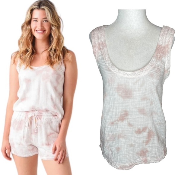 Faherty Tops - Faherty Ventura Tie Dye Dream Cotton Gauze Topanga Tank size Small